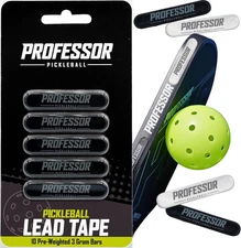 Lead Tape for Pickleaball Paddles 10 Pack - 3 Gram Pre-Weighted Bars - Add Power