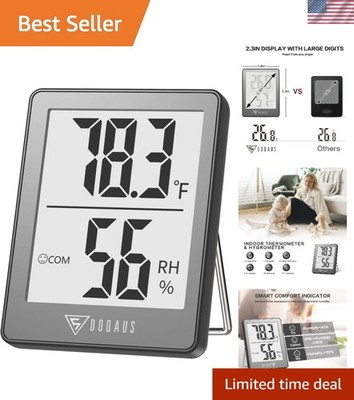 Smart Indoor Thermometer with Fast Refresh & Easy-Clean Display for Every Family