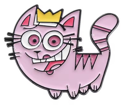 The Fairly OddParents Wanda Pink Cat Kitty Kitten and Cosmo Cartoon Animated Pin
