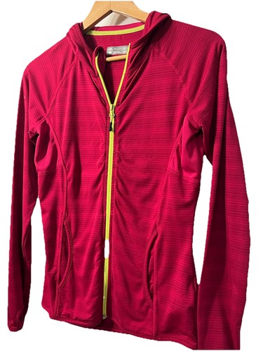 Mondetta Damen Full Zip Hoodie Jacke Pink Streifen Neonbesatz Gr. S Activewear - Bild 2 von 5