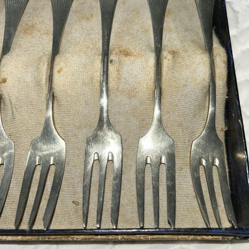 WELLNER ALPACCA 12 Dessert Fork Set Elephant Mark Silver Plate Nickel Silver Box - Picture 8 of 15