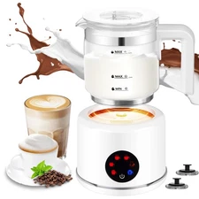 Milk Frother and Steamer, 6 in 1 Milk Steamer and Milk Warmer, 17oz Auto Shut...