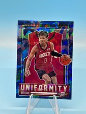2021-22 Contenders Optic Jalen Green Uniformity Blue Cracked Ice /75 -Rockets RC