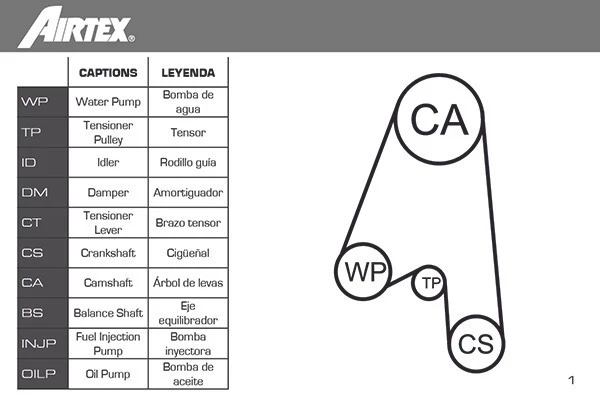 WASSERPUMPE + ZAHNRIEMENSATZ WPK-164601 FÜR DAEWOO MATIZTICO CHEVROLET 0.8L 3cyl - Image 3 of 4