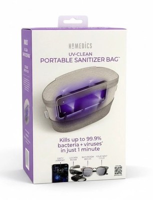 Homedics UV Clean Portable Phone Sanitizer Bag Kills 99% Viruses TRAVEL NEW