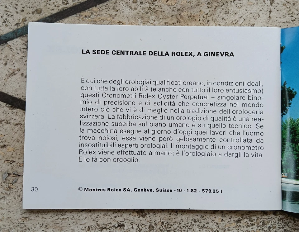 Rolex. Libretto. 1/82. Italiano. Originale .Vintage. Day-Date. - Immagine 4 di 4