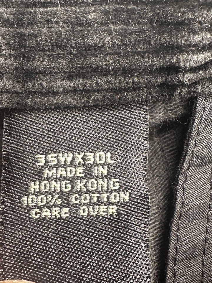 Мужские вельветовые брюки Jos A Bank 35x30 черные плиссированные брюки с манжетами классические - Изображение 4 из 4