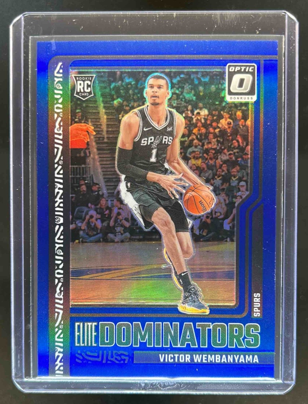 2023-24 Donruss Optic Victor Wembanyama Elite Dominators RC Blue #36/49 Spurs