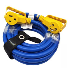 25 Ft. 8/3 50 Amp 250-Volt Outdoor NEMA 6-50 Welder Extension Cord with Handle a