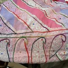 SHE 100% WOOL BOHO EMBROIDERED SHAWL / WRAP / SCARF MULTICOLOR RHINESTONE FRINGE — photo 5