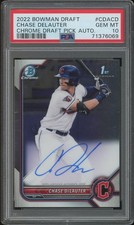 2022 Bowman Chrome Draft #CDACD Chase DeLauter Rookie Auto PSA 10 (GEM MT)