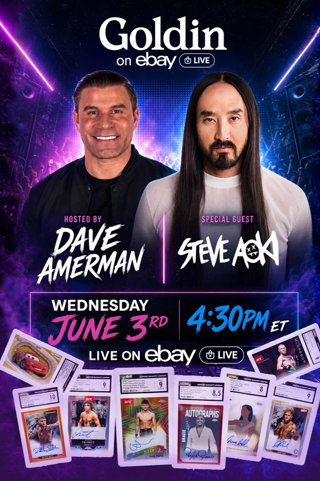 STEVE AOKI LIVE!  UFC, Boxing & Disney Graded Singles!