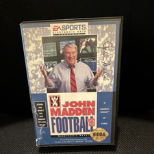 John Madden Football '93 (Sega Genesis, 1993) Game Cartridge & Case NO MANUAL