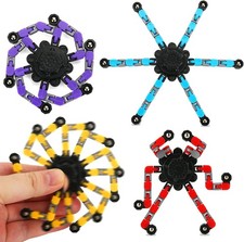 4 Pack Transformable Fidget Spinner Toys Set, Sensory Toy for Party Favor 