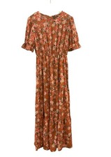 Long Fit & Flare Summer Dress UK S. Flowy Maxi Dress. Beach Casual Boho Chic