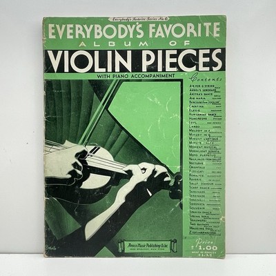 Everybodys Favorite Violin Pieces w Piano Accompaniment Series No 6 Amsco Music