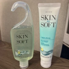 AVON skin so soft shower gel And Hand Cream Original Scent Set New