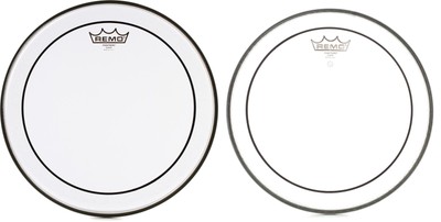 Remo Pinstripe Clear Drumhead - 13 inch + Remo PS-0310-00- Value Bundle