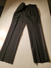Raffinati Formal Men  s Tuxedo Pants Black W/ Satin Stripe 33,34,35 33 Length