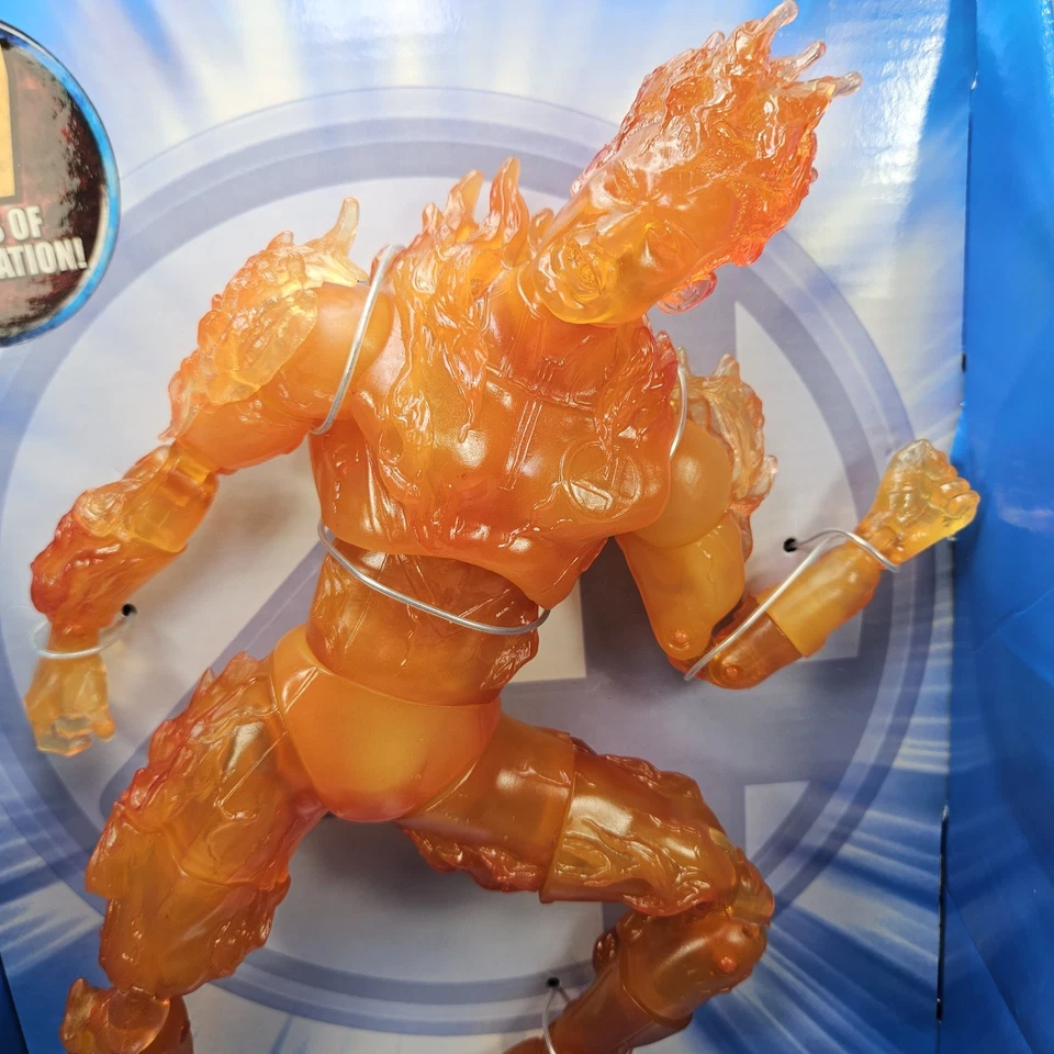 Figura de acción posable ToyBiz Marvel Fantastic Four Movie Human Torch 2005 12" Foto 2 de 4