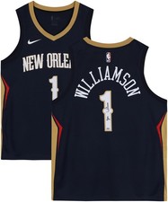 Zion Williamson New Orleans Pelicans Signed Navy Swingman Jersey