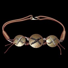 Statement Belt Boho Metal Round Woven Rope Beaded Wearable Art Festival