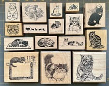 PSX DELAFIELD MAGENTA MOSTLY ANIMALS etc CAT RUBBER STAMPS RARE  Vtg YOU PICK