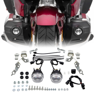 Motorcycle LED Fog Lights Attachment Kit Fit For Honda Goldwing GL1800 2018-2026