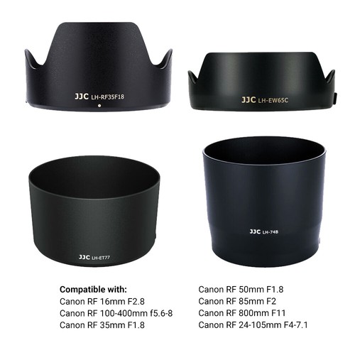 High Quality Lens Hood for Canon RF 16mm 35mm 50mm 85mm 800mm 100-400mm 24-105mm - 第 1/37 張圖片