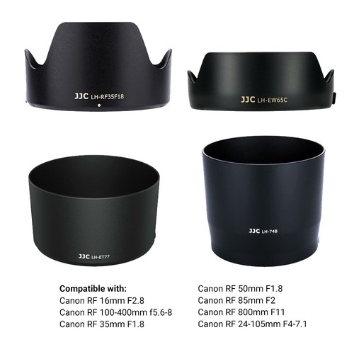 High Quality Lens Hood for Canon RF 16mm 35mm 50mm 85mm 800mm 100-400mm 24-105mm - Afbeelding 1 van 37