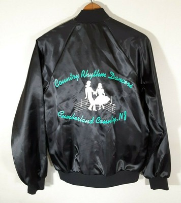 Satin Bomber Baseball Jacket SZ 