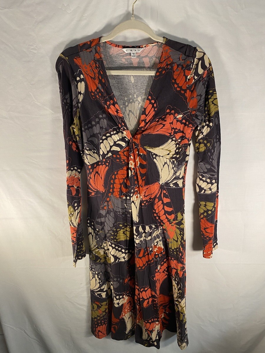 CAbi Women's Butterfly Stretch Jersey Midi Dress Women's M