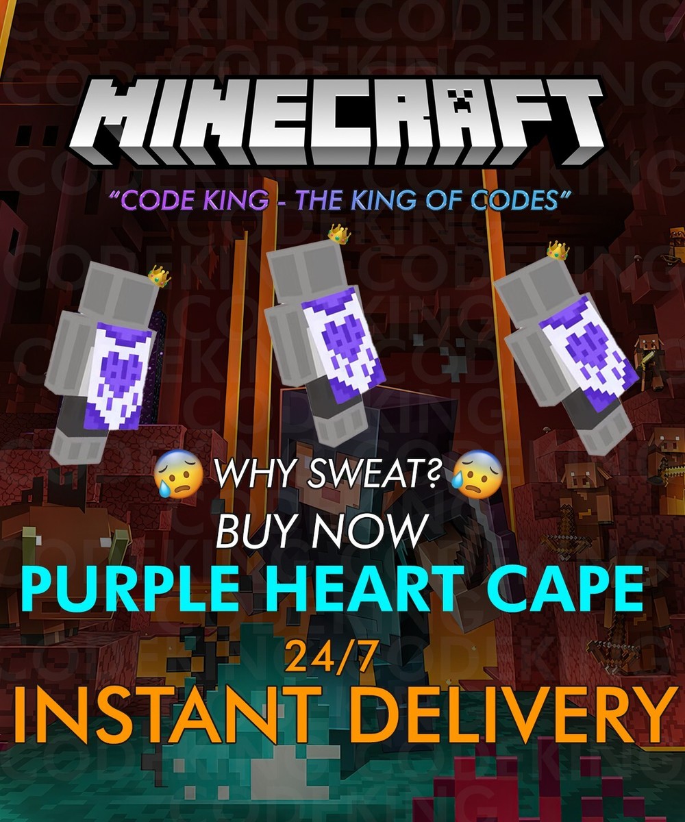 Minecraft Java & Bedrock Edition - Twitch Purple Heart Cape