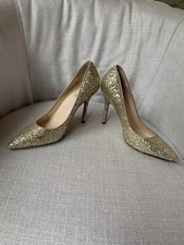 Boutique 9 Gold Glitter Heels- Brand New