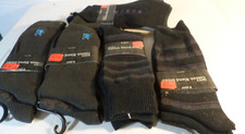 10 Pairs of Men's Cotton Blend Socks  Black with Designs  New