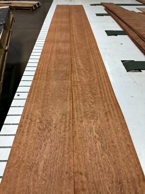 Pommele Sapele Raw Wood Veneer 2 sheets 102'' x 8'' 232B