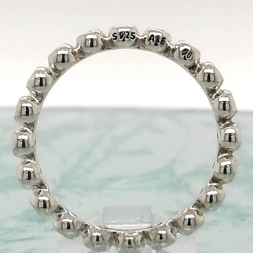 Pandora 925 silver #191032cz Eternity stackable ring band many sizes NEW