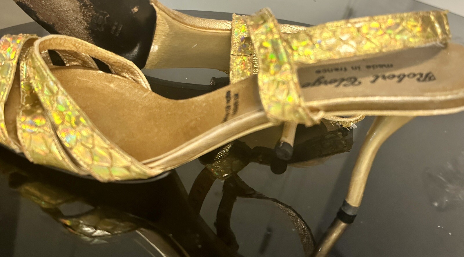 ROBERT CLERGERIE open toe strappy Python Snake Sk… - image 12