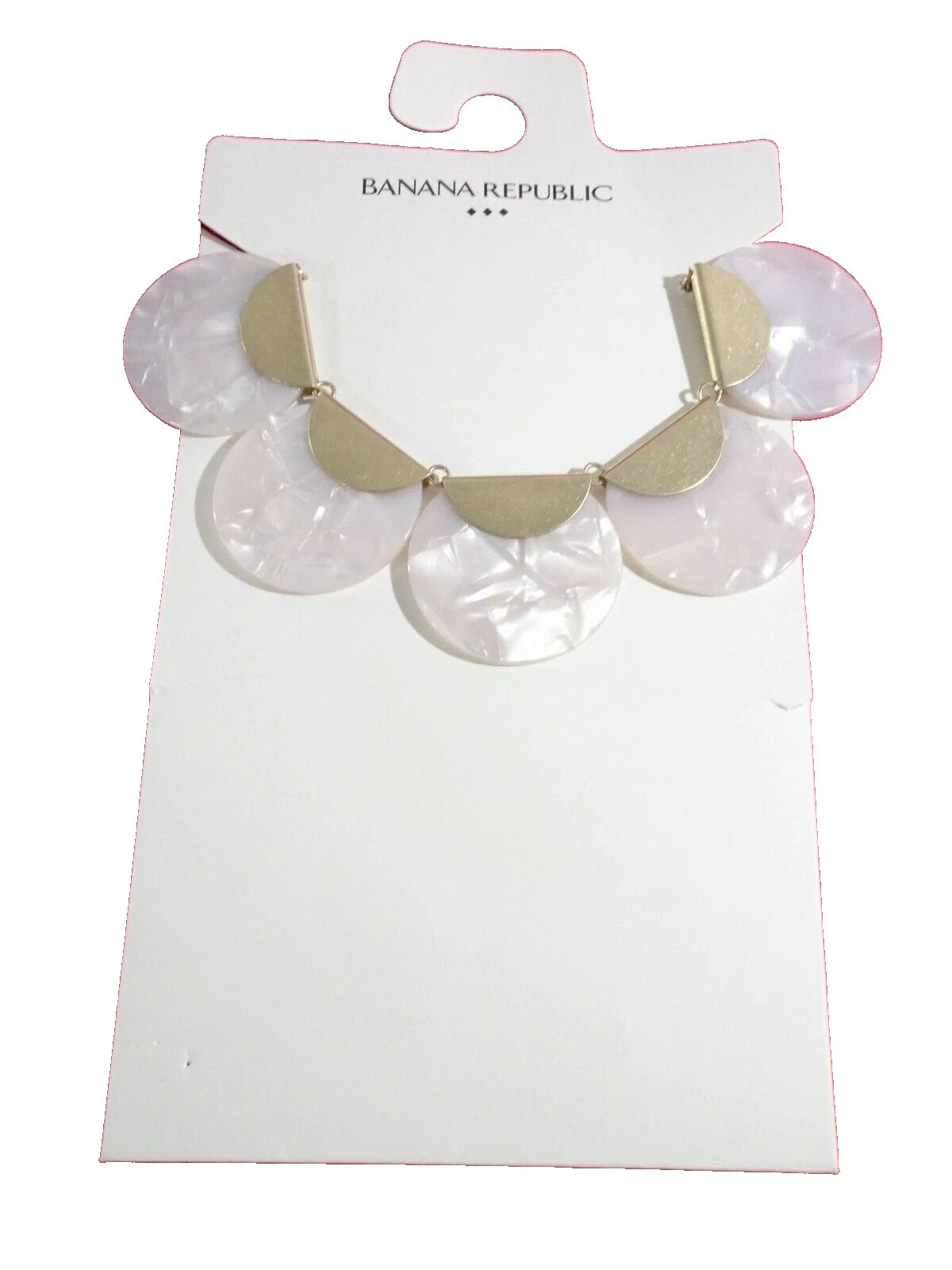 Declaración blanca Banana Republic Moda Collares y Colgantes