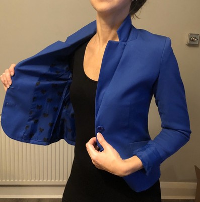 royal blue short jacket