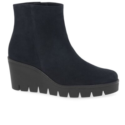 Gabor Utopia Womens Chunky Wedge Heel Ankle Boots UK