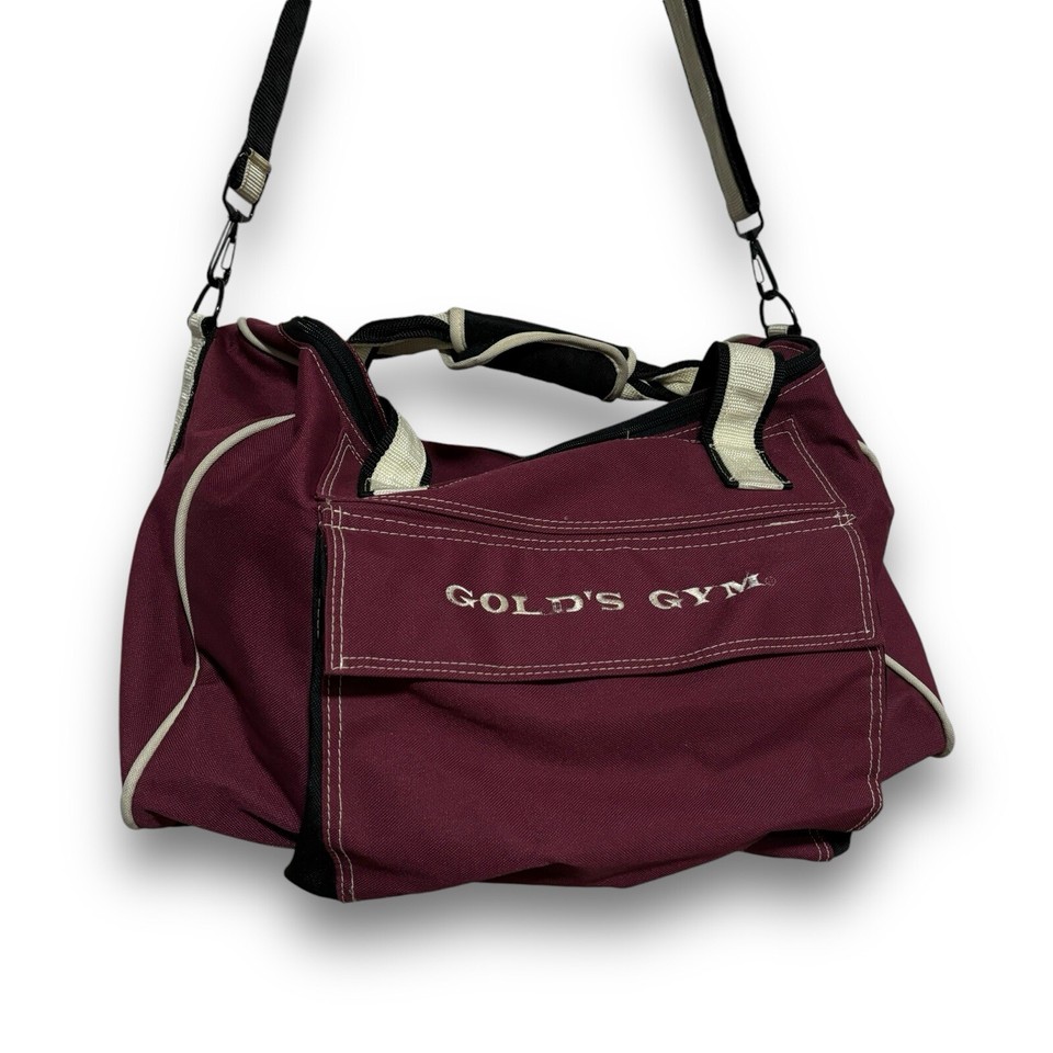 Gold's Gym Unisex Gym Travel Duffle Bag Red Approx 20x17x9 eBay