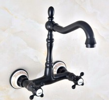 Black Oil Rubbed Brass Swivel Spout Kitchen Sink Faucet Bathroom Tap 2nf456