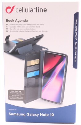 Cellularline Book Agenda Samsug Galaxy Note 10 Schutz Hülle Etui Wallet Case 670