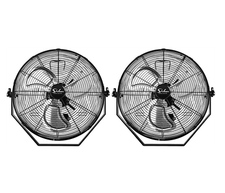 2PCS Home 18'' Industrial Wall Mount Fan 3 Speed Commercial Ventilation Fans US