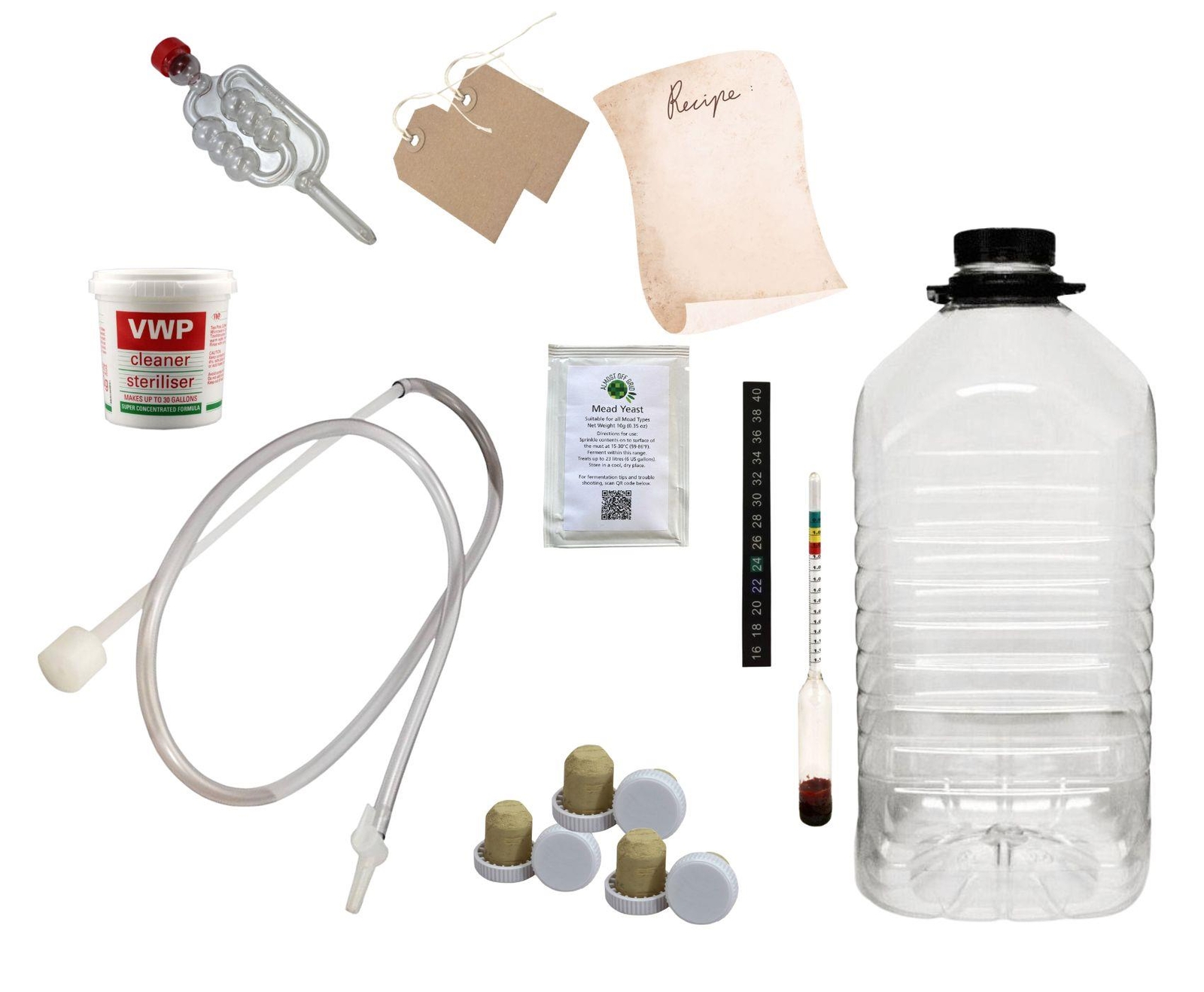 Mead Making Brewing Starter Kit incl 5L PET DJ, Hydrometer, Recipe M5DJ2