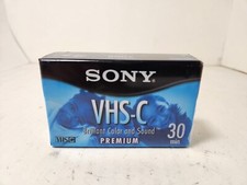 SONY VHS-C Video Premium Cassette Tape - 30 Minutes each BRAND NEW Sealed