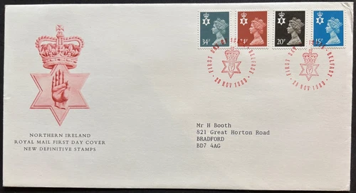 QEII 1989 Northern Ireland Definitive Stamps FDC Belfast Cancel