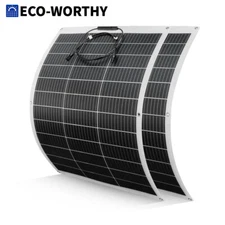 ECO-WORTHY 260W Watt Portable Flexible Solar Panel (130W*2PCS) For RV Roof Home