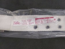 Justice Girls White Belt New In Pack Size medium fits sizes 12-18 girls